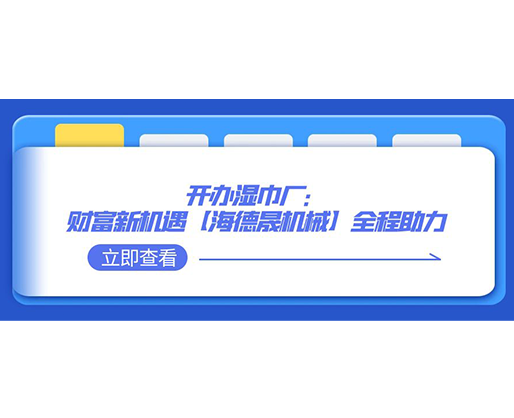 開辦濕巾廠：財(cái)富新機(jī)遇，【海德晟機(jī)械】全程助力