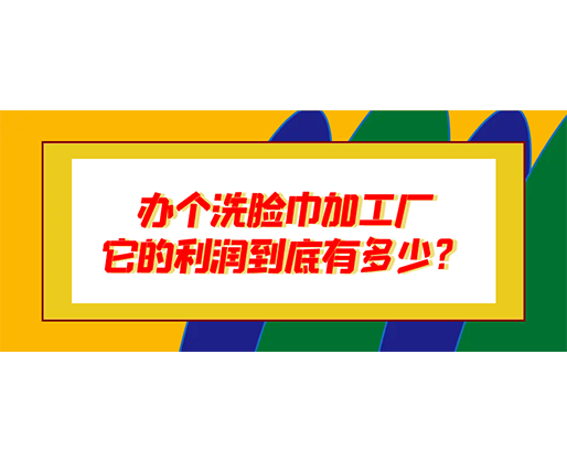 辦個洗臉巾加工廠，它的利潤到底有多少？